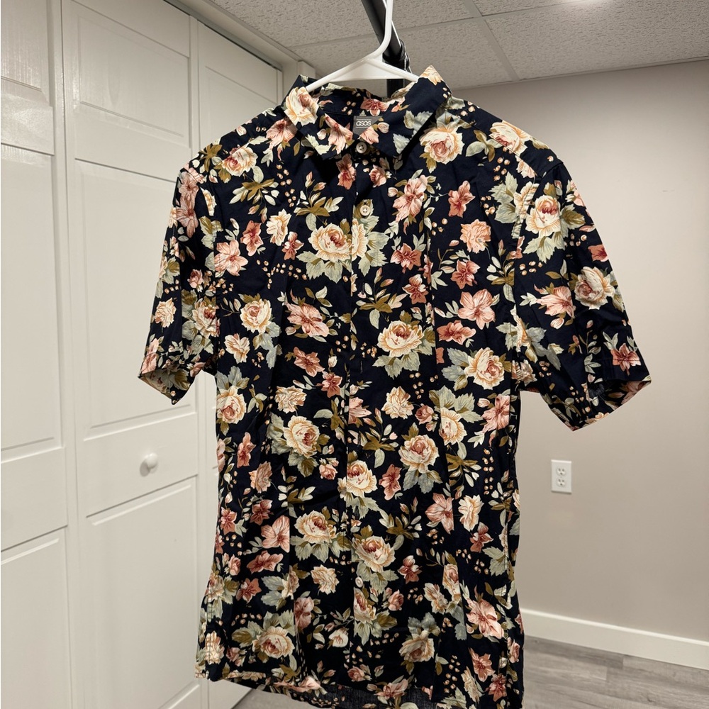 Floral Print Men's Shirt
